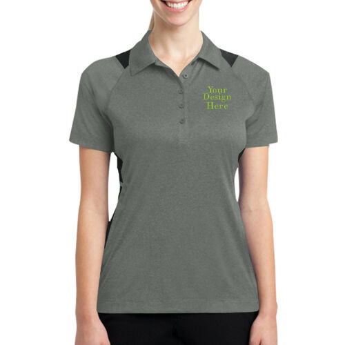 Embroidered  - Ladies Heather Colorblock Contender ™ Polo Thumbnail