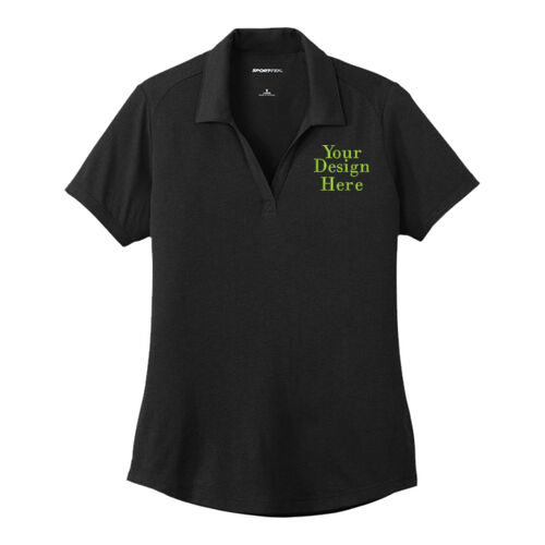 Embroidered  - Ladies PosiCharge ® Tri Blend Wicking Polo Thumbnail