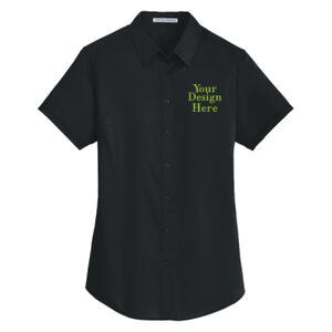 Embroidered  - Ladies Short Sleeve SuperPro &#153; Twill Shirt Thumbnail