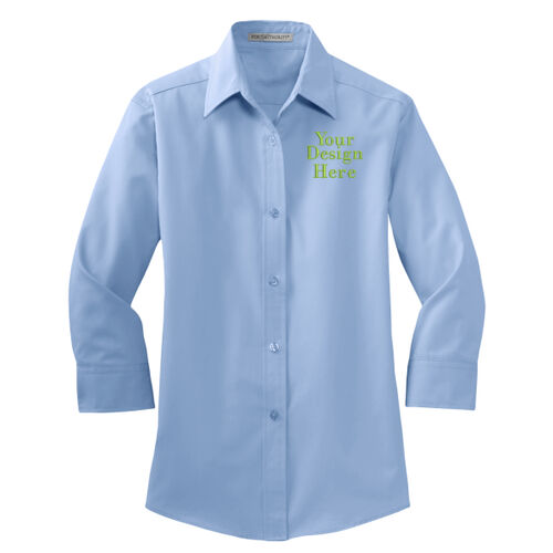 Embroidered  - Ladies 3/4 Sleeve Easy Care Shirt Thumbnail