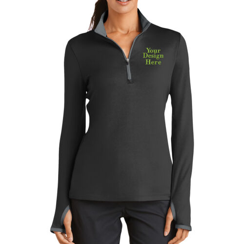 Embroidered  - Ladies Dri FIT Stretch 1/2 Zip Cover Up Thumbnail