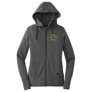 Embroidered  - Ladies Tri Blend Fleece Full Zip Hoodie Thumbnail