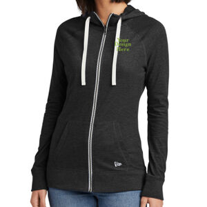 Embroidered  - Ladies Sueded Cotton Blend Full Zip Hoodie Thumbnail