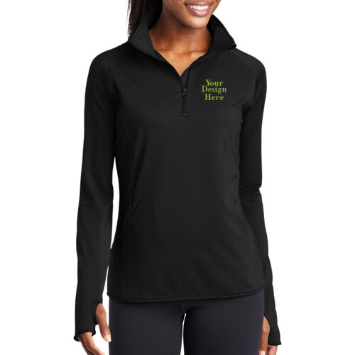 Embroidered  - Ladies Sport Wick ® Stretch 1/2 Zip Pullover Thumbnail