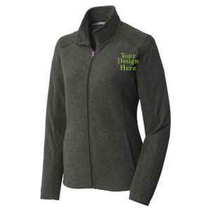 Embroidered  - Ladies Heather Microfleece Full Zip Jacket Thumbnail
