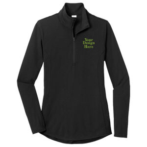 Embroidered  - Ladies PosiCharge &#174; Tri Blend Wicking 1/4 Zip Pullover Thumbnail