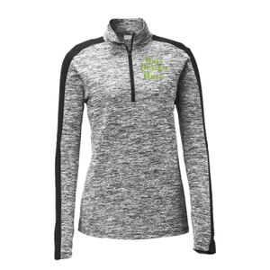 Embroidered  - Ladies PosiCharge ® Electric Heather Colorblock 1/4 Zip Pullover Thumbnail