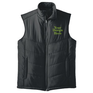 Embroidered  - Ladies Puffy Vest Thumbnail