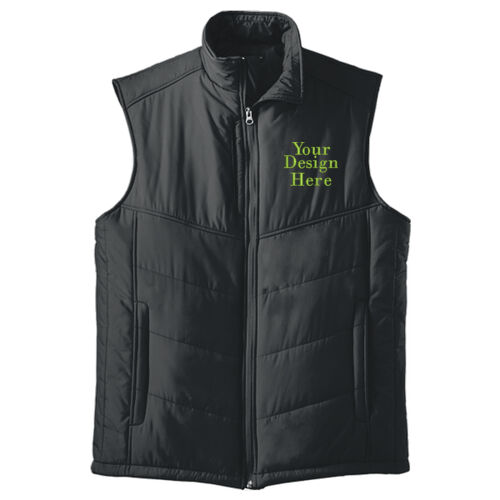 Embroidered  - Ladies Puffy Vest Thumbnail