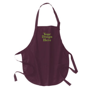 Embroidered  - Medium Length Apron with Pouch Pockets Thumbnail
