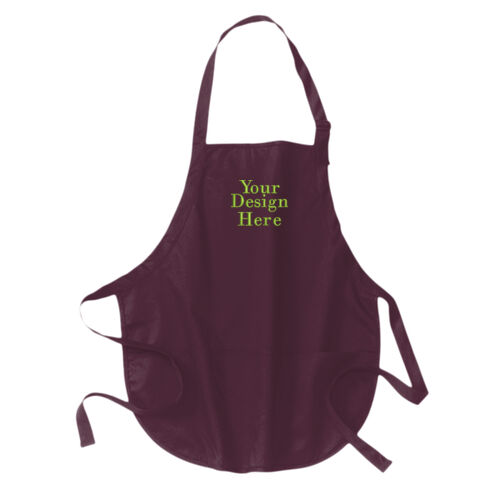 Embroidered  - Medium Length Apron with Pouch Pockets Thumbnail
