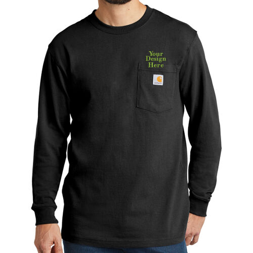Embroidered  - Workwear Pocket Long Sleeve T Shirt Thumbnail