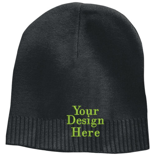 Embroidered  - 100% Cotton Beanie Thumbnail