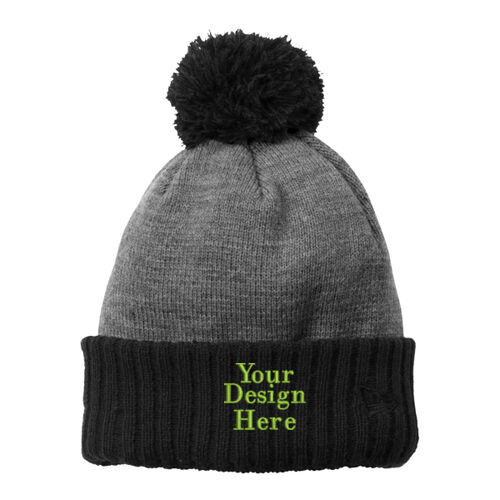 Embroidered  - Colorblock Cuffed Beanie Thumbnail