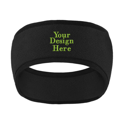 Embroidered  - Two Color Fleece Headband Thumbnail