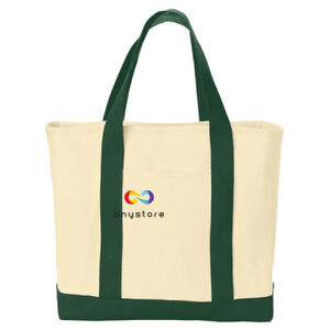 Printed  - Ideal Twill Two Tone Shopping Tote Thumbnail