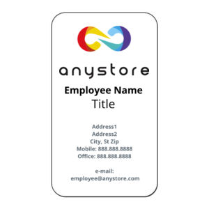 Printed  - Full Color 2"  X 3.5" Vertical Rounded Corner Business Cards Thumbnail