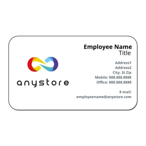 Printed  - Full Color 3.5" X 2" Horizontal Rounded Corner Business Cards  Thumbnail