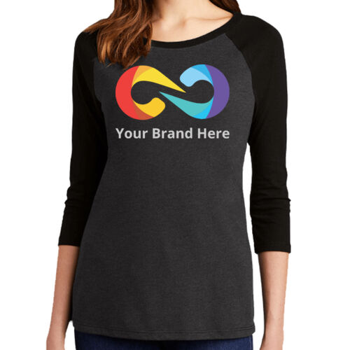 YourBrandHere - Women's Perfect Tri &#174; 3/4 Sleeve Raglan Thumbnail