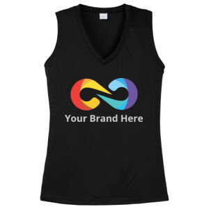 YourBrandHere - Ladies Sleeveless PosiCharge &#174; Competitor&#153; V Neck Tee Thumbnail