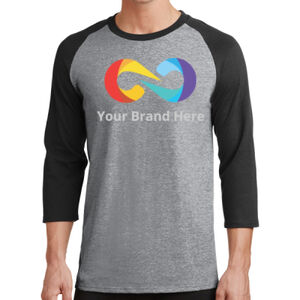 YourBrandHere - Core Blend 3/4 Sleeve Raglan Tee Thumbnail